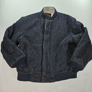 Vintage Cal Craft Sherpa Lined Wool Bomber Jacket USA XL